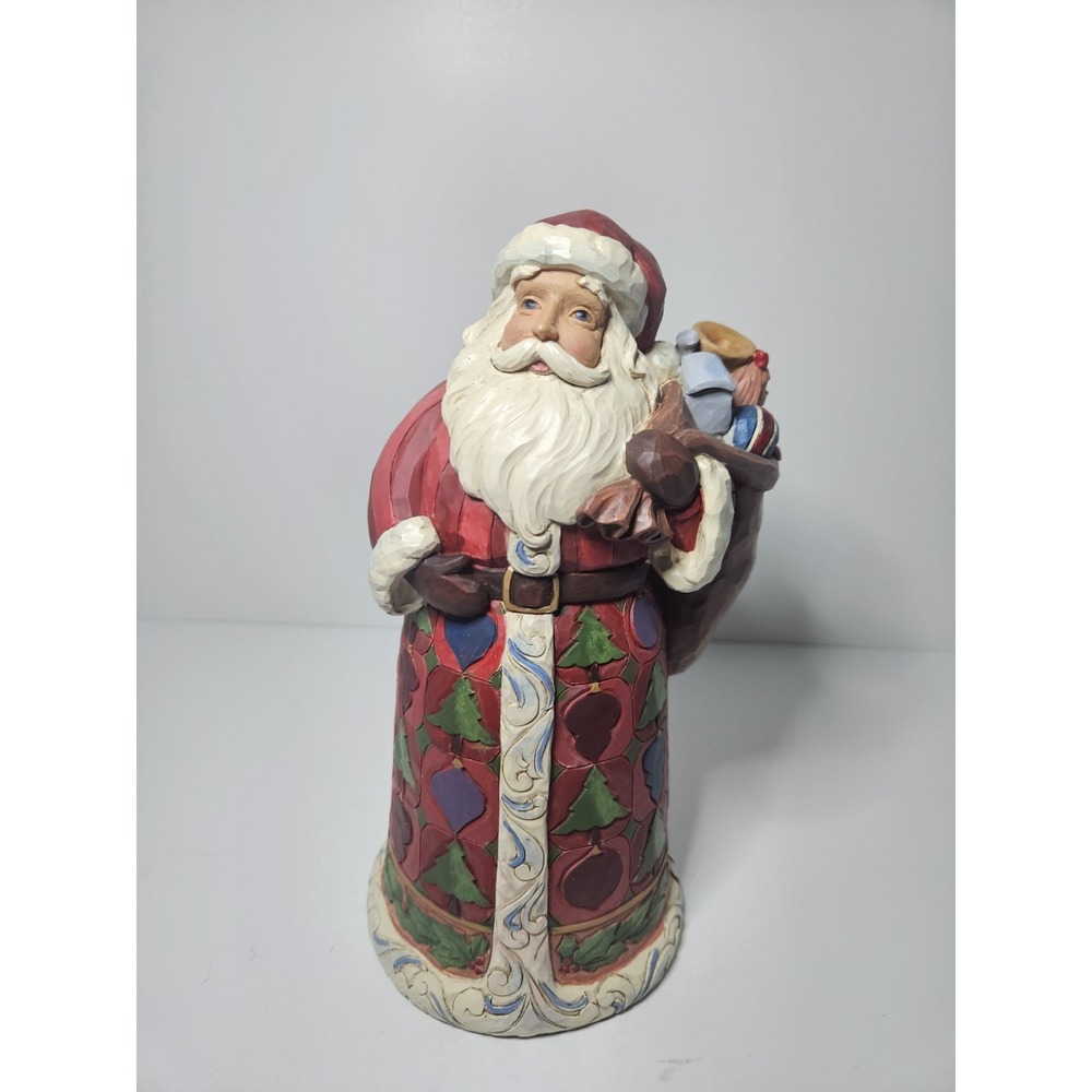 Jim Shore Heartwood Creek Surprises Await Santa with Toy Bag Figurine 6001464